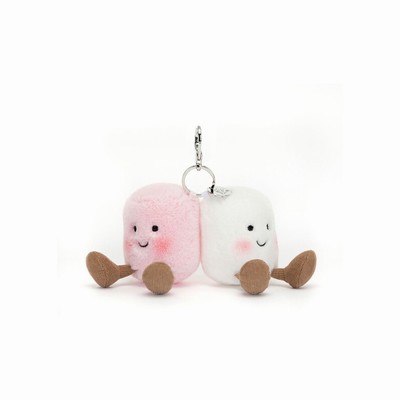 Jellycat Amuseables Pair of Marshmallows Bag Charm USA | 25409XNUO